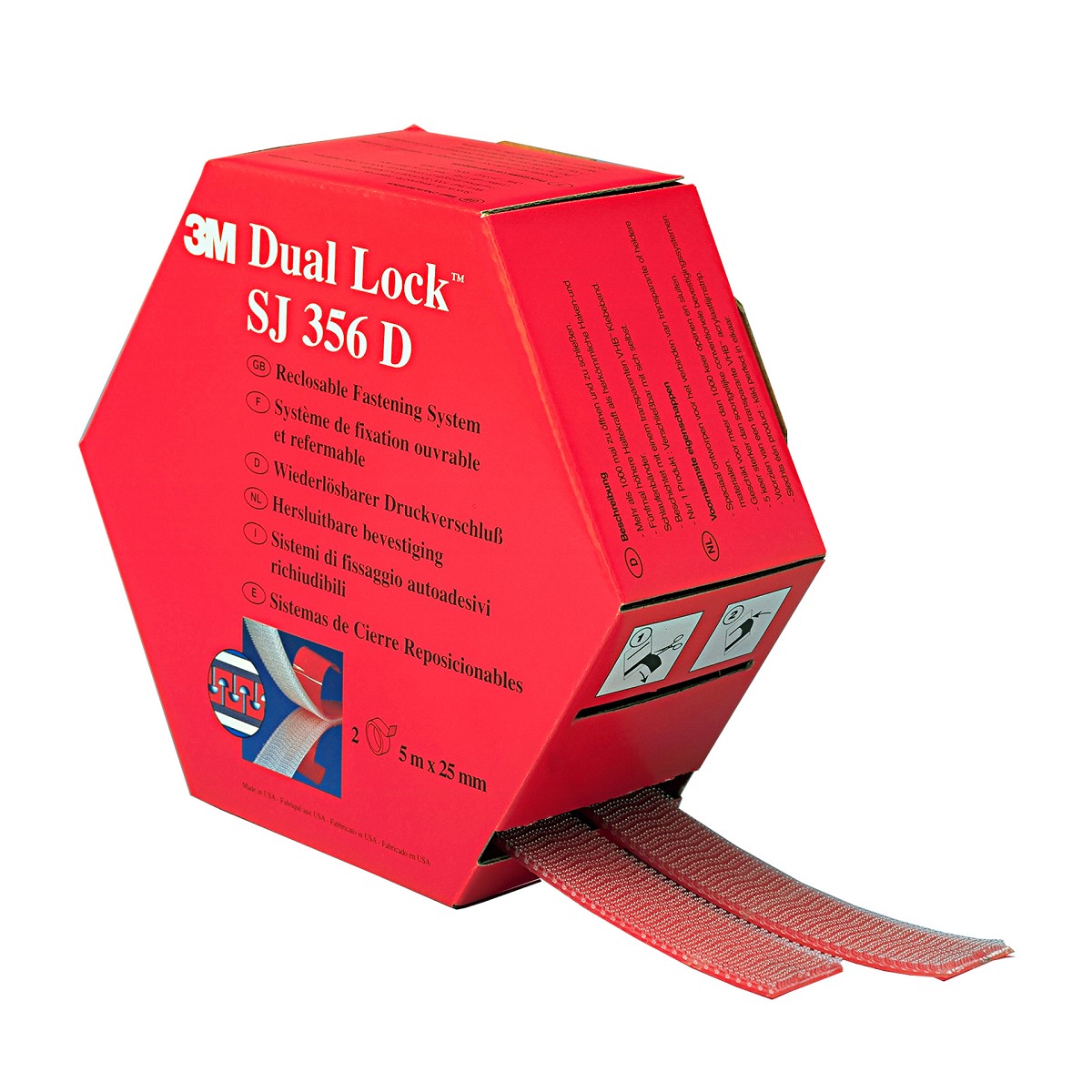 SJ356D - Dual Lock Trasparente Mini Pack - Si aggancia su se stesso